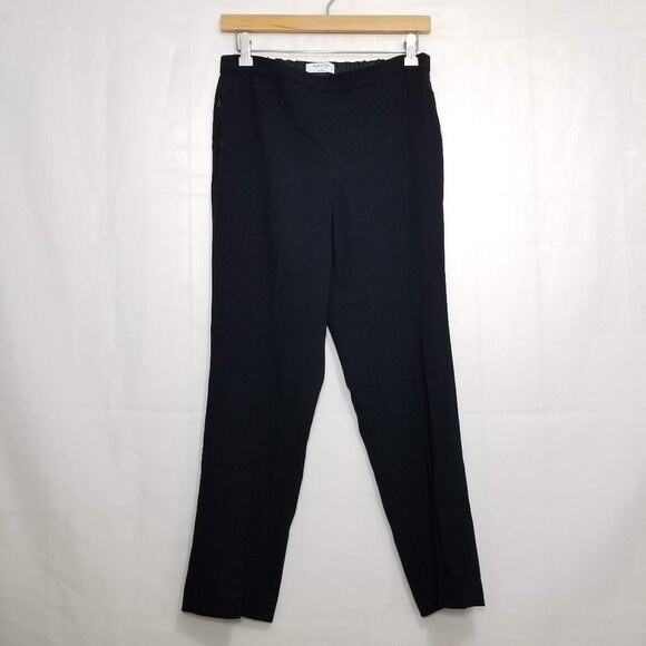 Babaton Frederick Pant Slim-leg trouser black sz 6 high rise pull on elastic - Picture 1 of 9